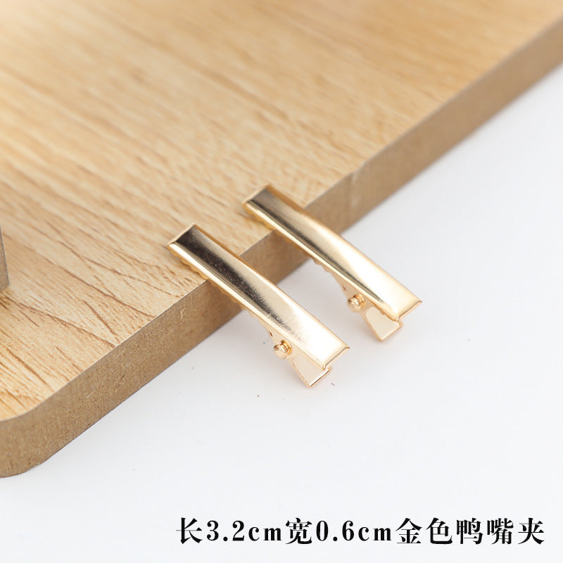 Wholesale 30pcs/pack Handmade Cream Glue DIY Word Clip Hairpin Material Package Accessories